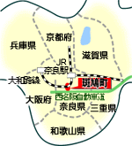 斑鳩町周辺の地図