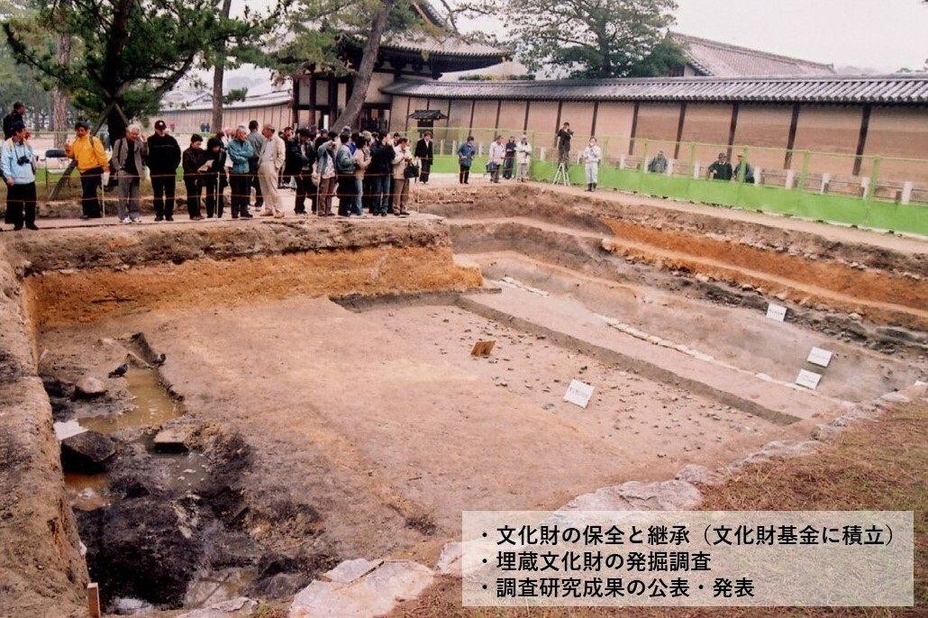 若草伽藍発掘当時の写真