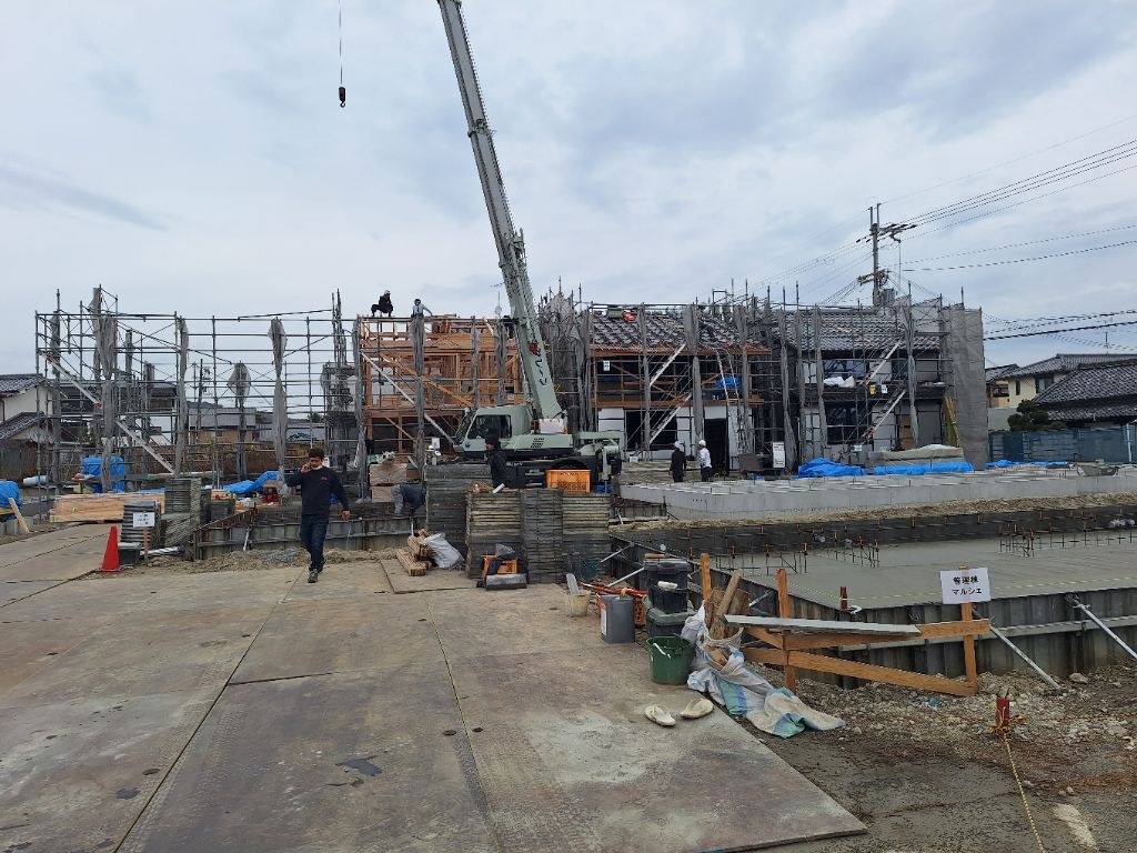 御宿法隆寺呉竹荘建設現場